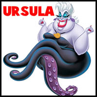 How Draw Ursula The Sea Witch from The Little Mermaid Step by Step Drawing Tutorial