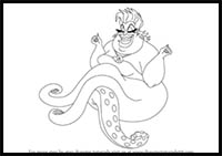 How to Draw Ursula from The Little Mermaid