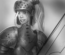 How to draw Female Knight