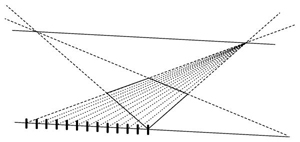 How do you draw a grid in two point perspective?