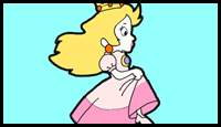 How to Draw Princess Peach from Super Mario