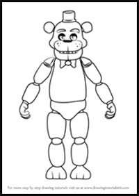 How to draw Freddy from FNAF step by step 
