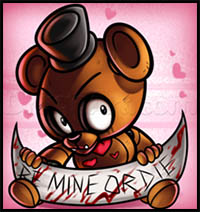 How to Draw Valentine Freddy Fazbear