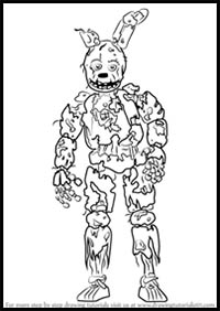 How to Draw Withered Chica the Chicken, Step by Step, Video Game