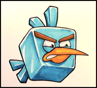 how to draw angry birds space ice bird