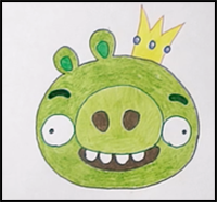 How to Draw King Pig (Angry Birds)