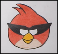 How to Draw Red (Angry Birds Space)