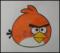 How to Draw Red (Angry Birds)