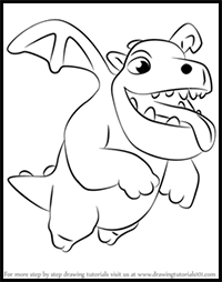 How to Draw Baby Dragon from Clash of the Clans