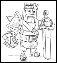barbarian king drawing