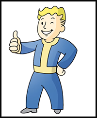 How to Draw Vaultboy | Fallout