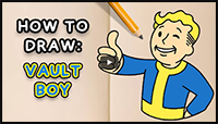 How to Draw Fallout! VAULT BOY