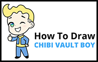 How to Draw Chibi Vault Boy from Fallout Easy Step-by-Step Drawing Tutorial