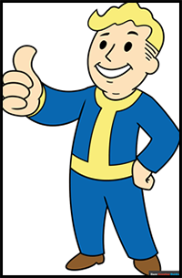 How to Draw Vault Boy from Fallout