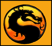 How To Draw Mortal Kombat Logo Easy - Allyw-Getintoit
