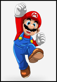 How to Draw Mario Super Simple | Super Smash Bros Ultimate