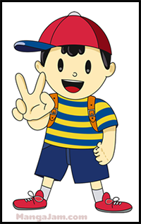 How to Draw Ness from Super Smash Bros