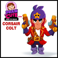 How to Draw Corsair Colt | Brawl Stars