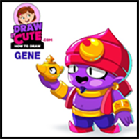 How To Draw Brawl Stars Video Game Characters Drawing Tutorials Cartoons How To Draw Brawl Stars Illustrations Lessons - brawl stars skins gene