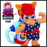 How to Draw Summer Pam New Brawl Stars Skin