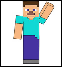 minecraft drawing steve