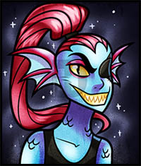 How to Draw Undyne from Undertale
