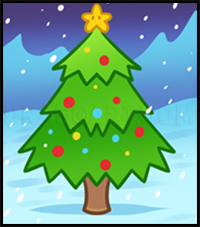HowTo Draw For Kids Ages 6-9 Animals Fruits Christmas Tree and