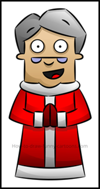 Drawing a Cartoon Mrs. Claus