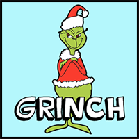 How to Draw the Grinch Step by Step Drawing Lesson for Kids on Christmas