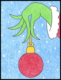 How to Make a Grinch Hand Drawing: Easy Step-by-Step Art Lesson for Kids