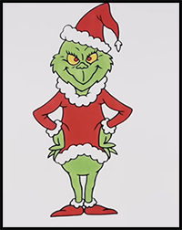 How to Draw The Grinch | Christmas Tutorial