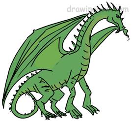 How to Draw a DRAGON  Flying Dragon Drawing lesson _ Very Easy 