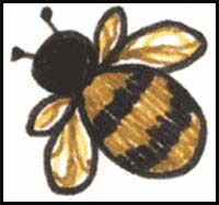 How to Draw Cartoon Bees Realistic Bees Drawing Tutorials Drawing 