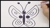 How to Draw a Butterfly from the Letter Y