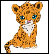 cheetah drawing for kids