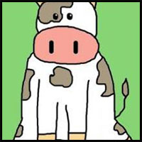 Featured image of post Easy Animal Drawing For Kids Cow - Step by step drawing !!