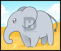 How to Draw an Elephant for Kids