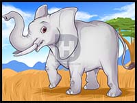 How to Draw an Easy Elephant