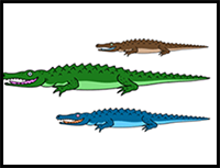 Cartoon crocodile drawing