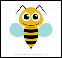 How to Draw a Bee Using Simple Shapes and Colors