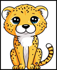easy cheetah face drawing