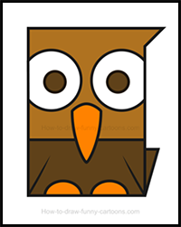 How to Draw a Hawk Clipart using Solid Lines and Shapes