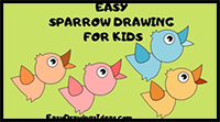 How to Draw a Sparrow for Kids Step by Step – Easy Drawings Ideas