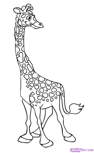 Simple Giraffe Drawing Tutorial For Beginners  Brighter Craft