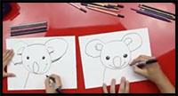 how to draw a koala bear