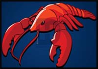 How to Draw a Cartoon Lobster