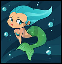 How to Draw a Mermaid for Kids