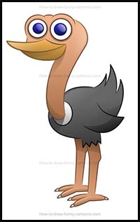 cartoon galery net: Cartoon Ostrich Face