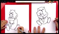 How to Draw a Mom & Baby Otter