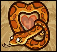 How to Draw a Snake Heart, Snake Love